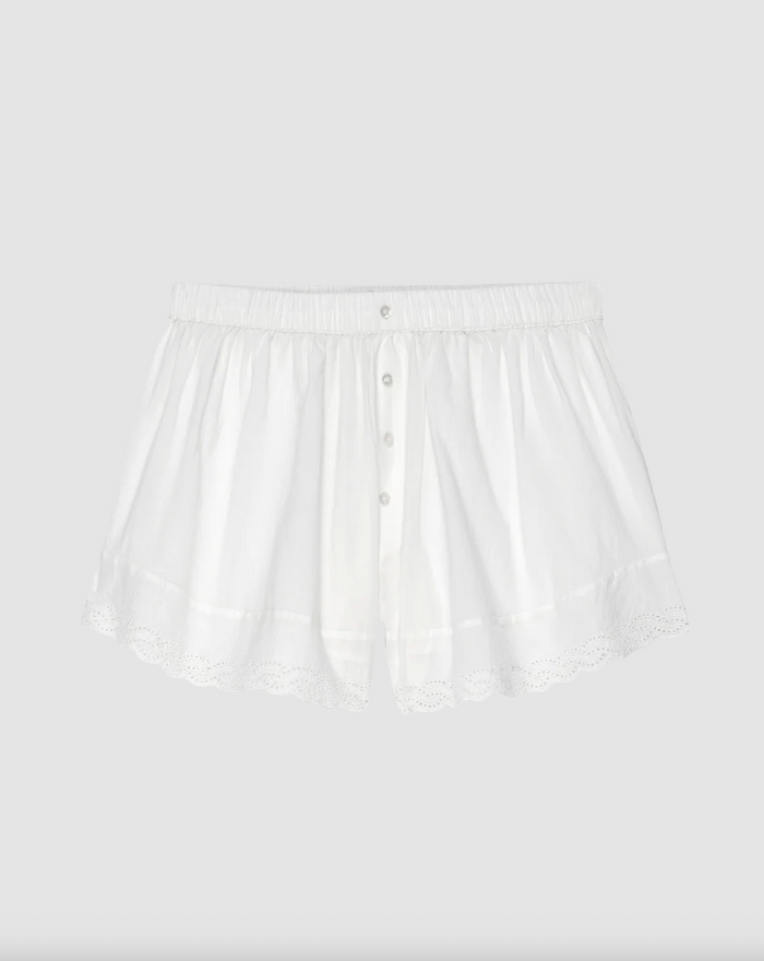 The Eyelet Tap Short, True White