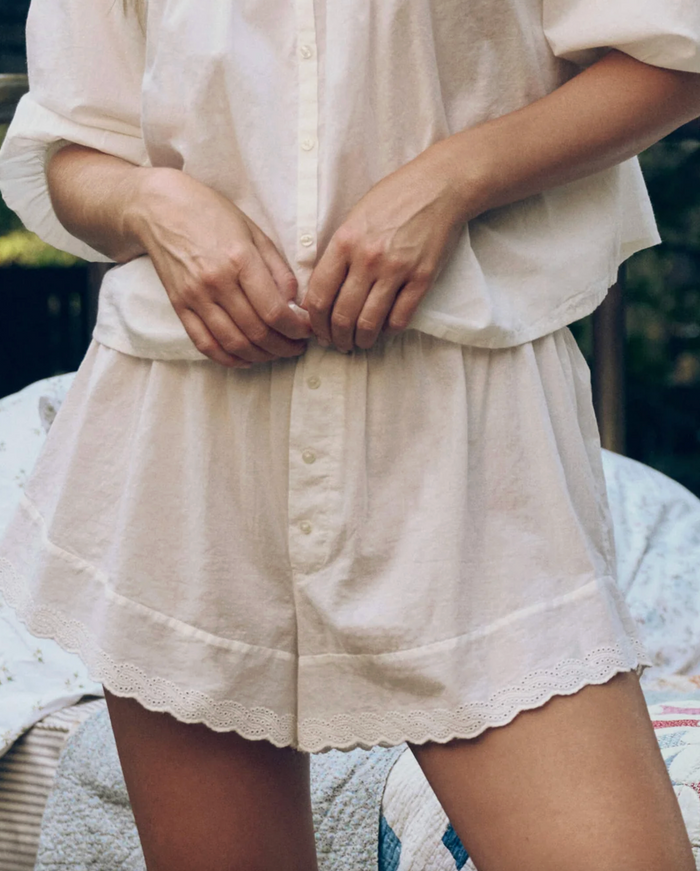 The Eyelet Tap Short, True White