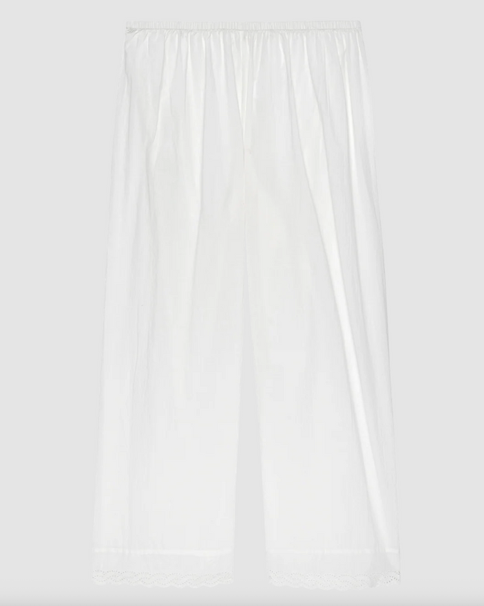 The Eyelet Easy Sleep Pant, True White