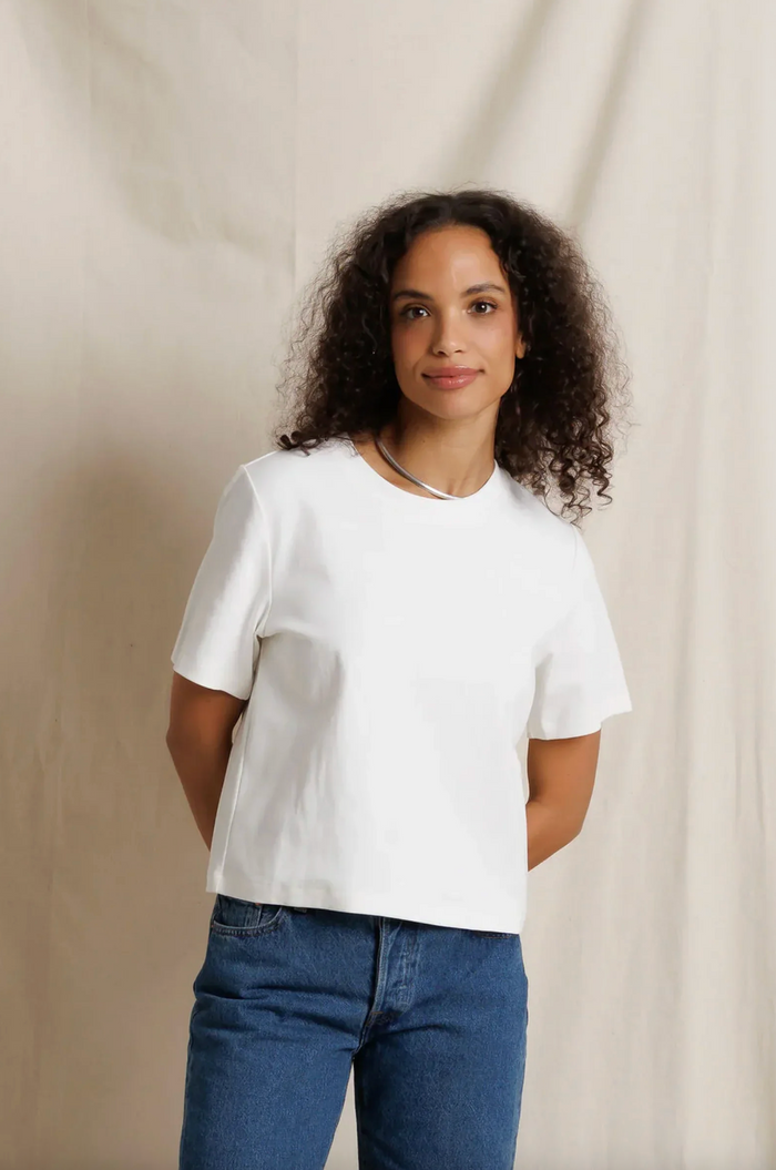 Atlas Heavy Jersey Crewneck, White