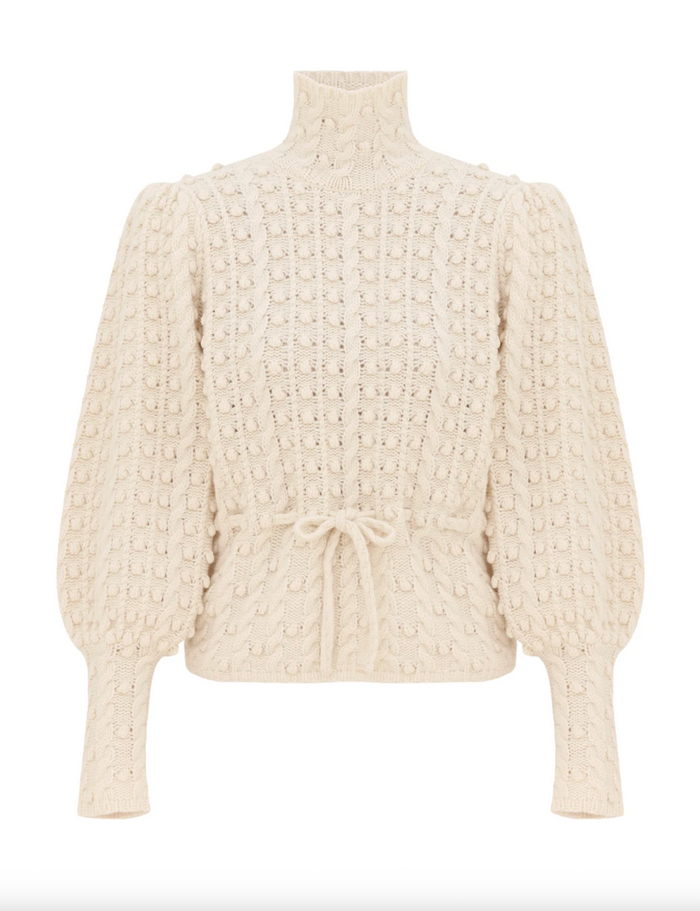 Valiant Wool Bauble Sweater, Cream