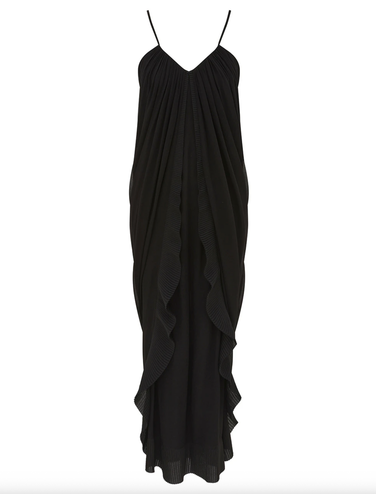 Valiant Floating Slip Dress, Black