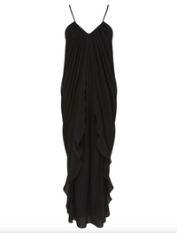 Valiant Floating Slip Dress, Black