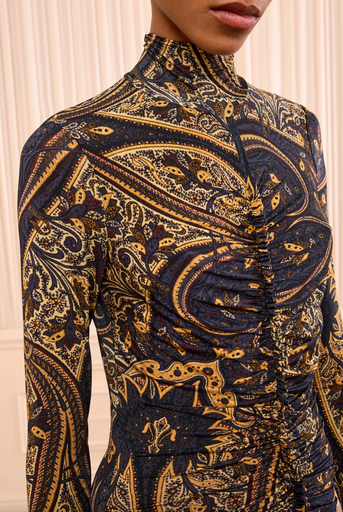 Ida Long Sleeve Jersey Dress, Twilight Paisley