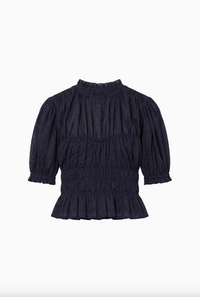 Rae Short Sleeve Cotton Top, Nightfall