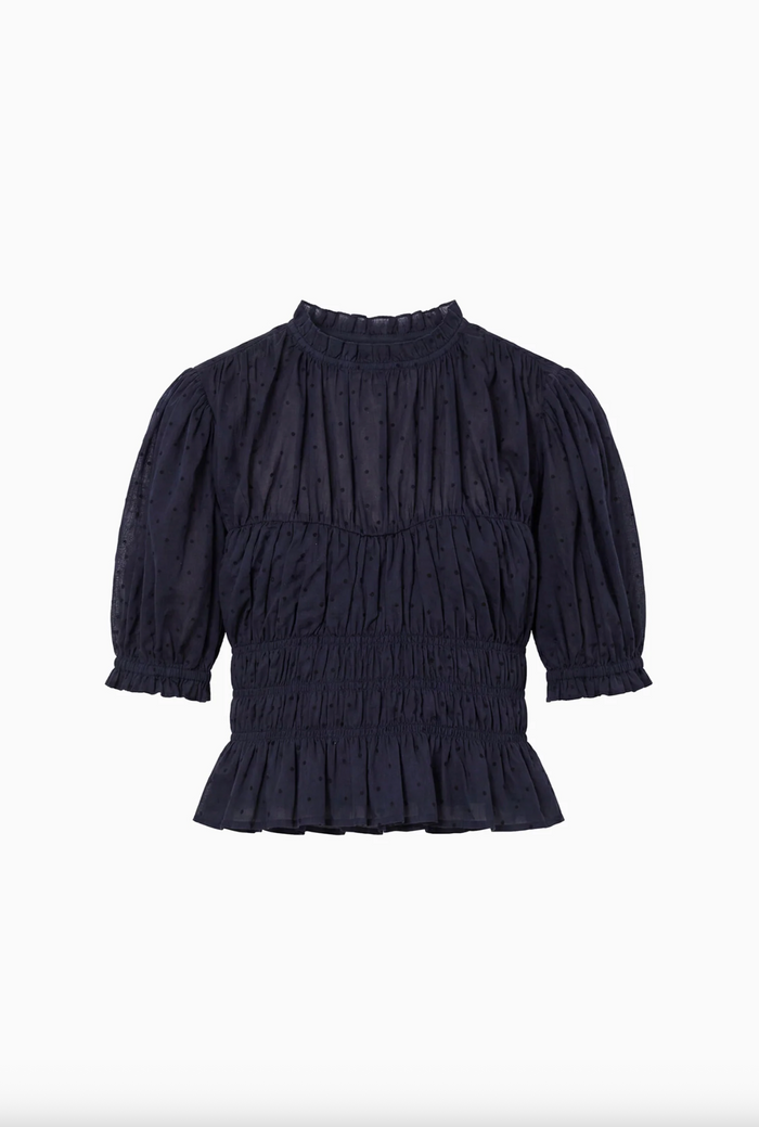 Rae Short Sleeve Cotton Top, Nightfall