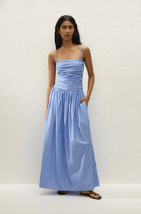 Portlligat Maxi Dress, Joao Stripe Azulejo Blue