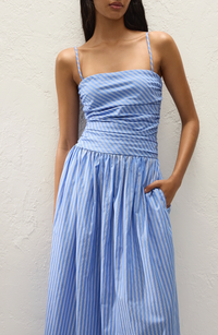 Portlligat Maxi Dress, Joao Stripe Azulejo Blue