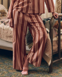 The Smocked Sleep Pant, Ganache Stripe