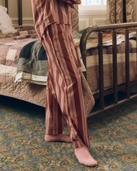 The Smocked Sleep Pant, Ganache Stripe