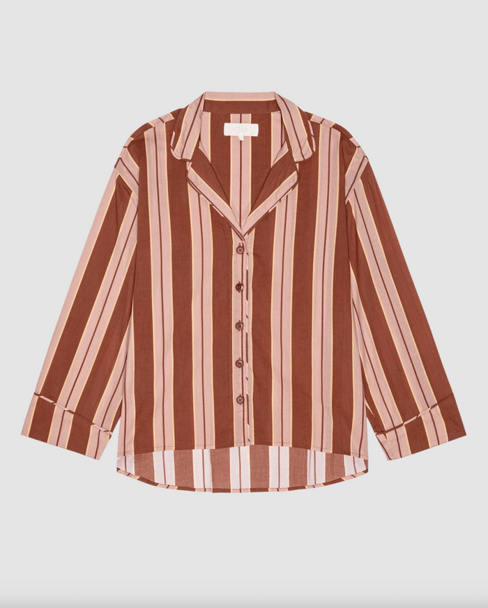 The Pajama Shirt, Ganache Stripe