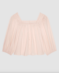 The Eyelet Button Sleep Top, Washed Rose