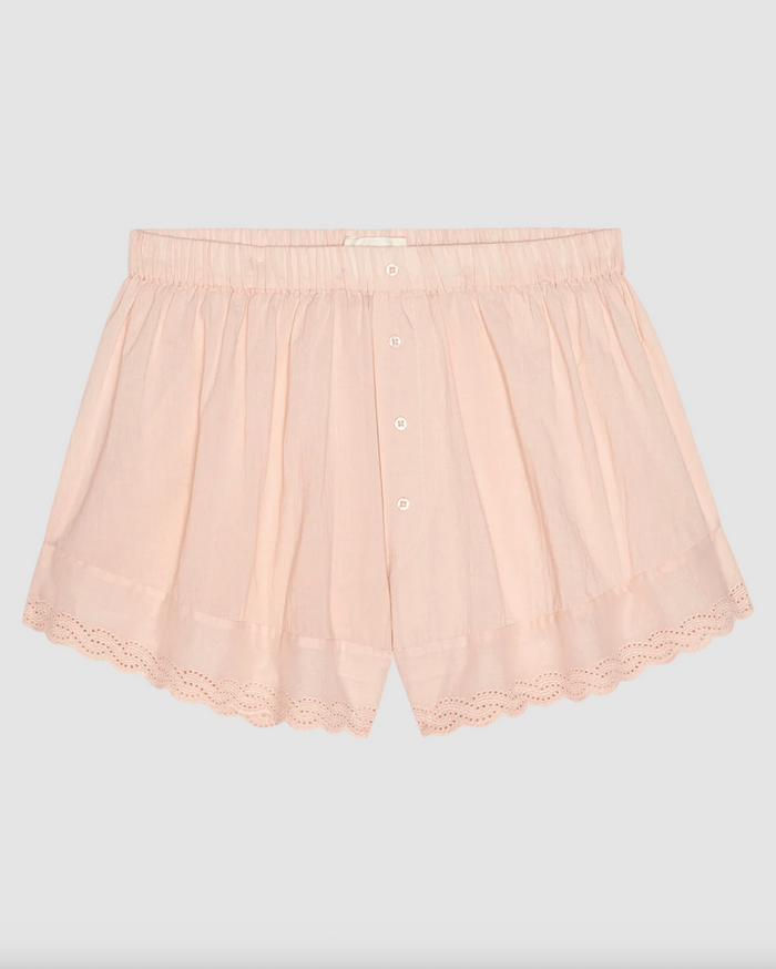 The Eyelet Tap Short, Washed Rose