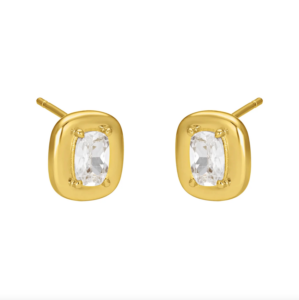 Dahlia Studs, Gold