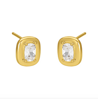 Dahlia Studs, Gold