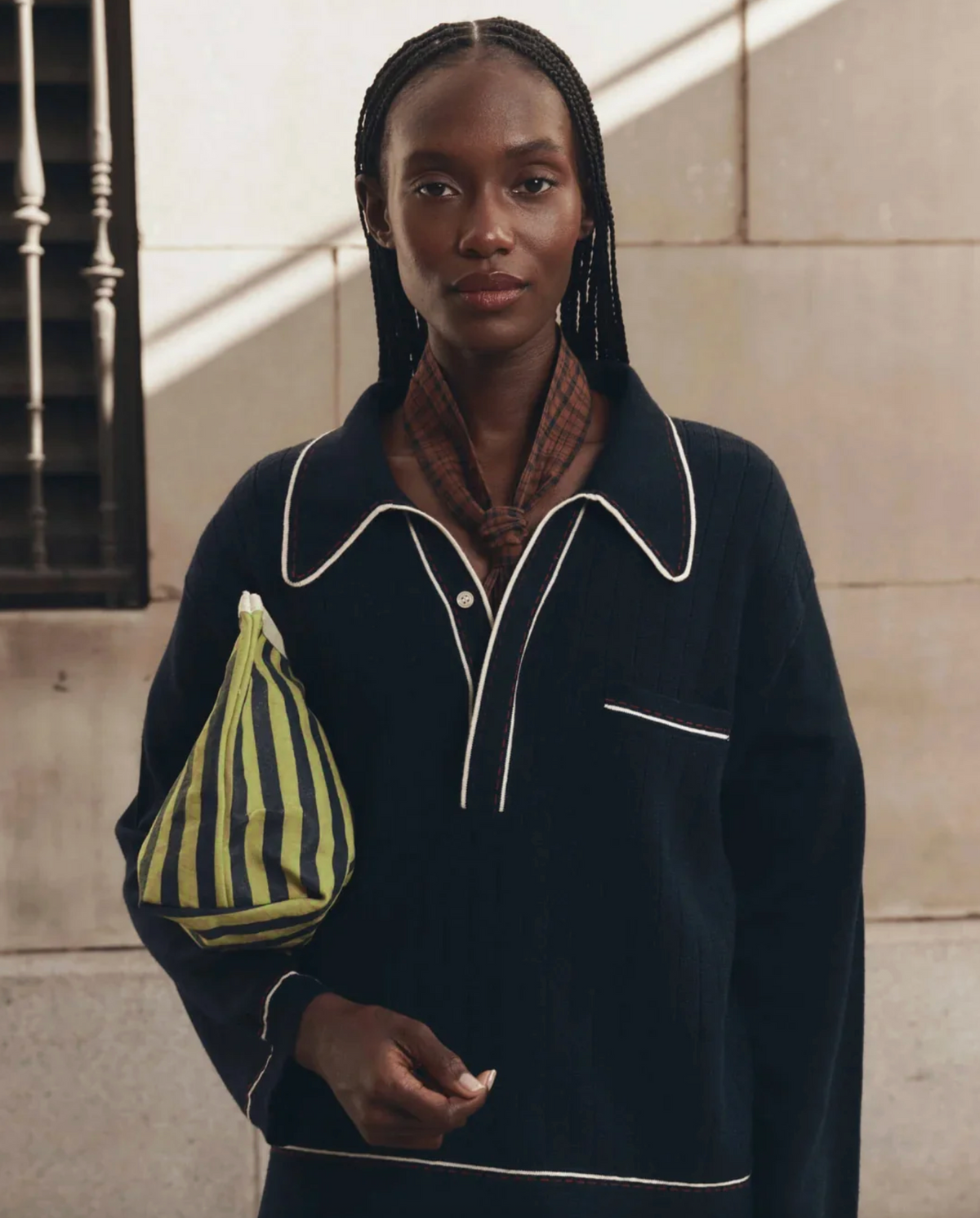 The Stripe Pouch, Citron Mini Stripe