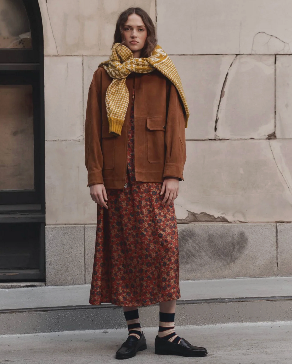 The Suede Folsom Jacket, Cognac