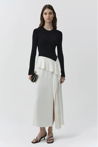 Ornella Midi Dress, Black Multi