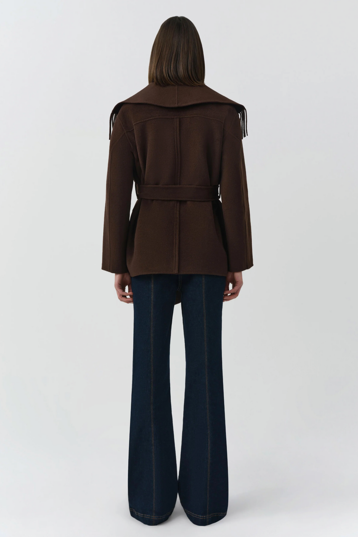 Rowen Fringe Jacket, Chocolate
