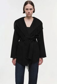 Rowen Fringe Jacket, Black