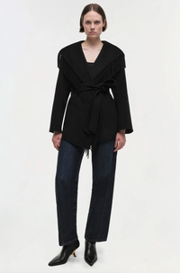 Rowen Fringe Jacket, Black