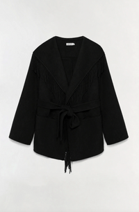 Rowen Fringe Jacket, Black