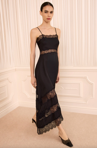 Coco Sleeveless Silk Dress, Noir