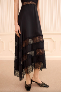 Coco Sleeveless Silk Dress, Noir