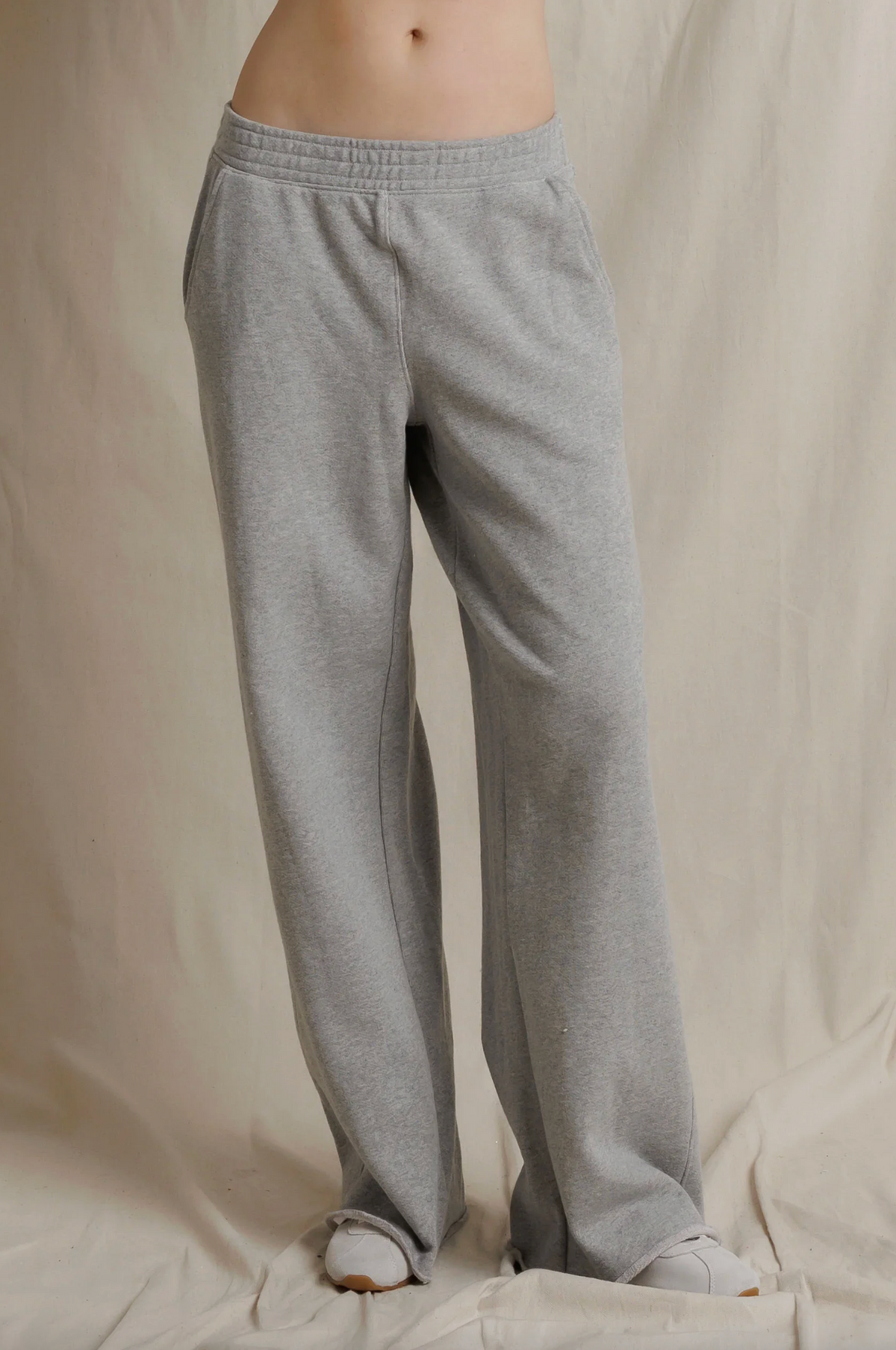 Leni French Terry Pull On Pant, Heather Grey