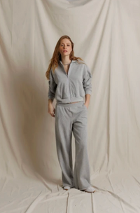 Leni French Terry Pull On Pant, Heather Grey