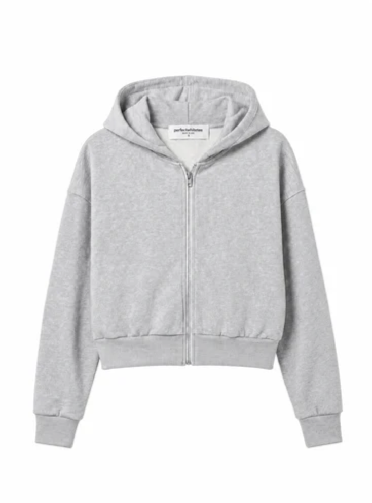 Sean French Terry Long Sleeve Zip Up, Heather Grey