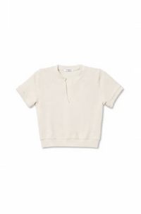 Cleo French Terry Short Sleeve, Sugar