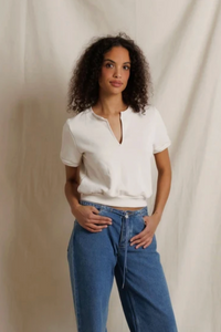Cleo French Terry Short Sleeve, Sugar