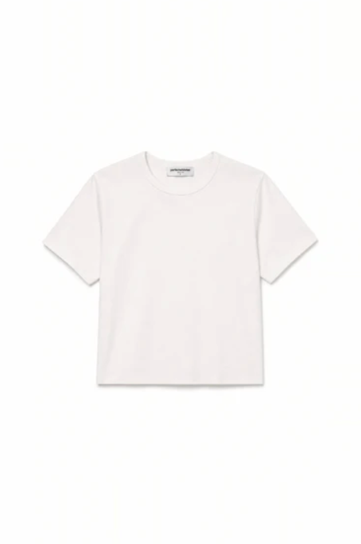 Sage 90s Jersey Cropped Crewneck Tee, Whitecap Grey