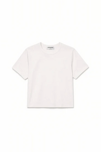 Sage 90s Jersey Cropped Crewneck Tee, Whitecap Grey