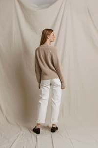 Alexa Cotton Cashmere Pullover, Ochre