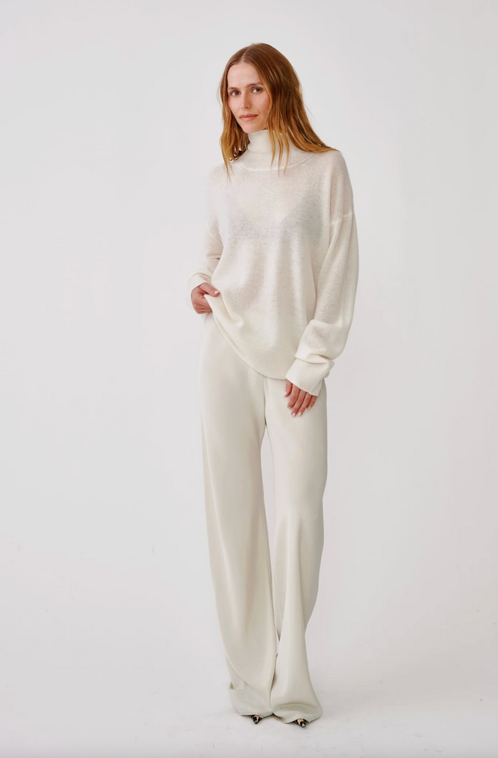 Naomi Bias Cut Pull On Pant, Gardenia