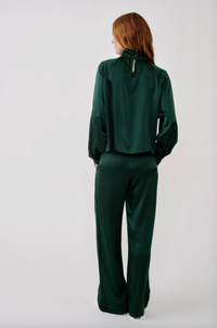 Nadine Silk Blouse, Hunter Green