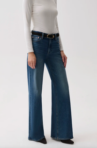 Vivian Mid Rise Wide Leg, Blue Depths