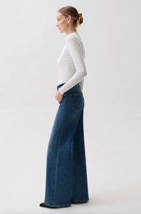 Vivian Mid Rise Wide Leg, Blue Depths