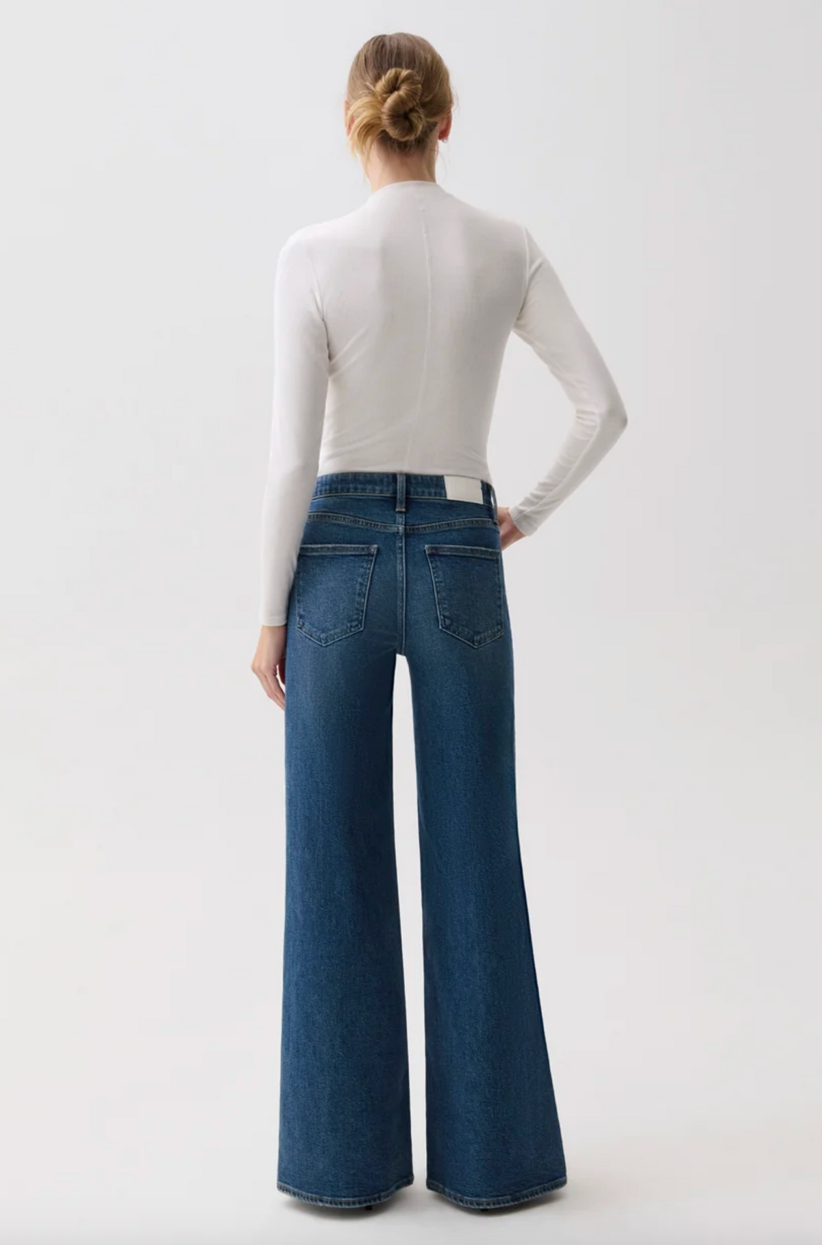 Vivian Mid Rise Wide Leg, Blue Depths