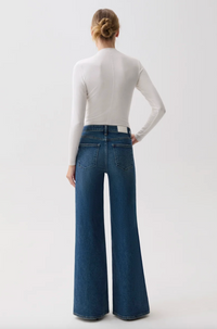 Vivian Mid Rise Wide Leg, Blue Depths