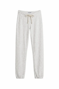 Brynn Brushed Cotton Mohair Drawcord Pant, Ash