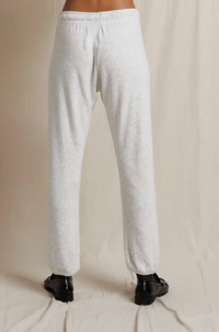 Brynn Brushed Cotton Mohair Drawcord Pant, Ash