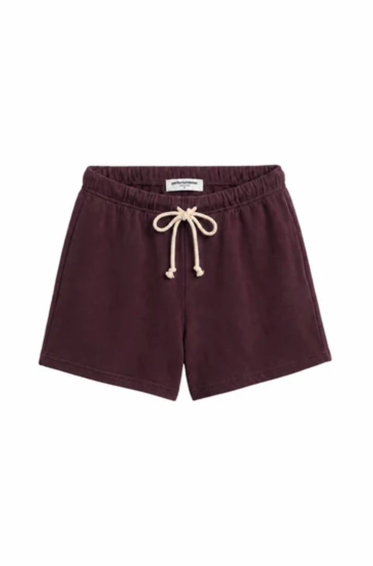 Layla French Terry Sweat Shorts, Cherry Lacquer