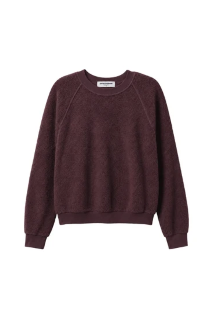 Ziggy Reverse Fleece Sweatshirt, Cherry Lacquer