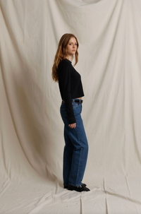 Ivanna Micro Modal Rib Long Sleeve, True Black