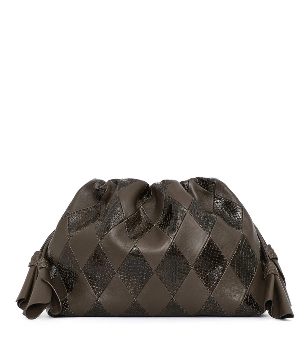 Cloud 91 Medium Clutch, Dark Olive