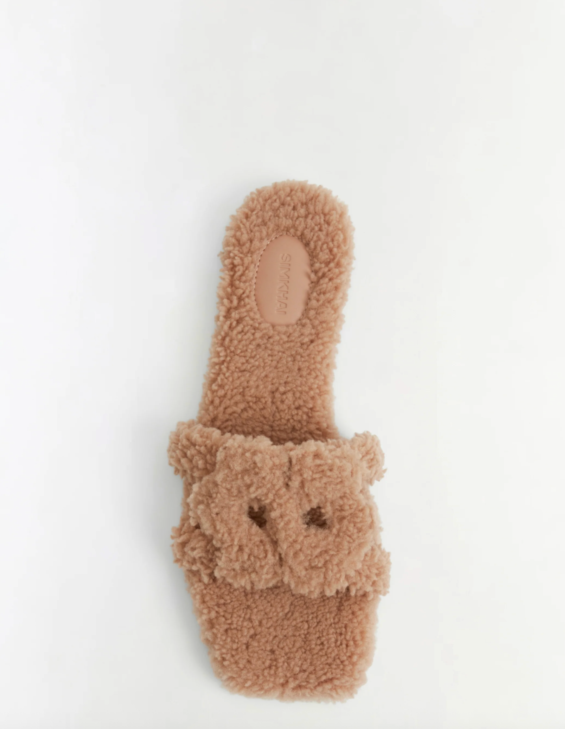Monogram Shearling Sandal, Light Camel