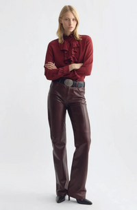 Lily Silk Blouse, Crimson